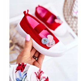 PL1 Dětské červené tenisky na suchý zip Estienne 1