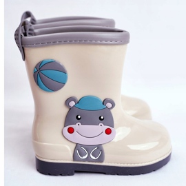 Dětské gumové galoše šedé hipo šedá 2 Dětské gumové galoše šedé hipo šedá 2