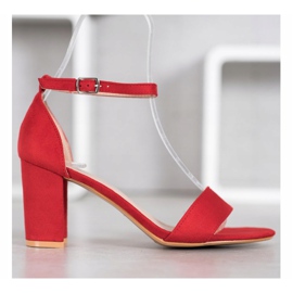 Anesia Paris Sandály na vysokém podpatku červené 2