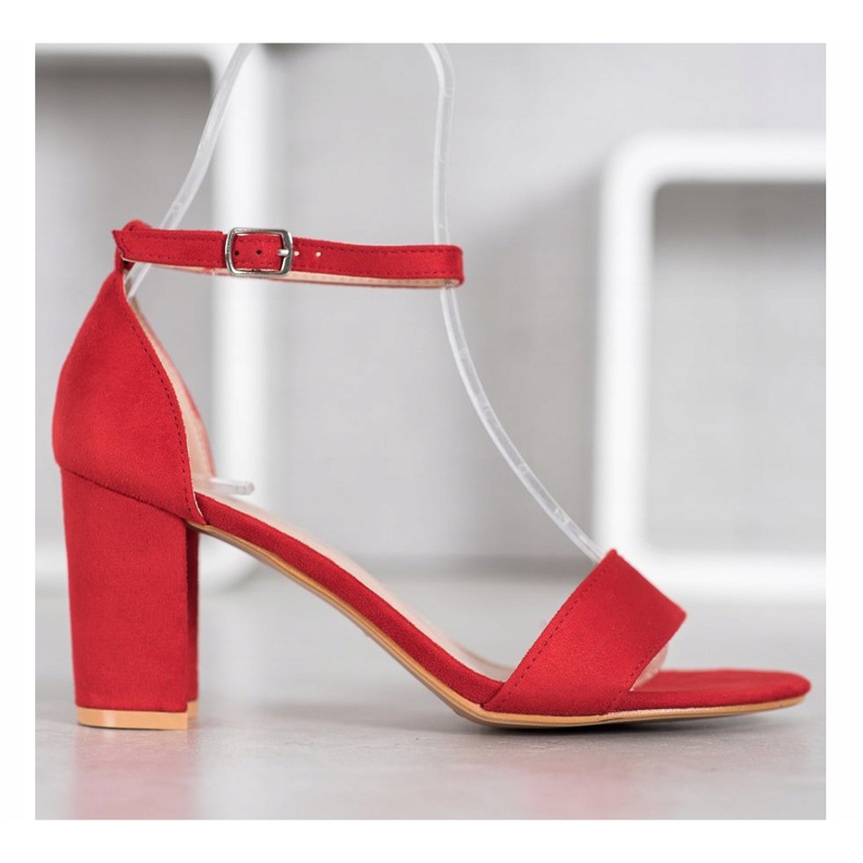 Anesia Paris Sandály na vysokém podpatku červené 2