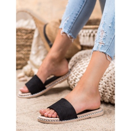 Anesia Paris Semišové pantofle černý 1