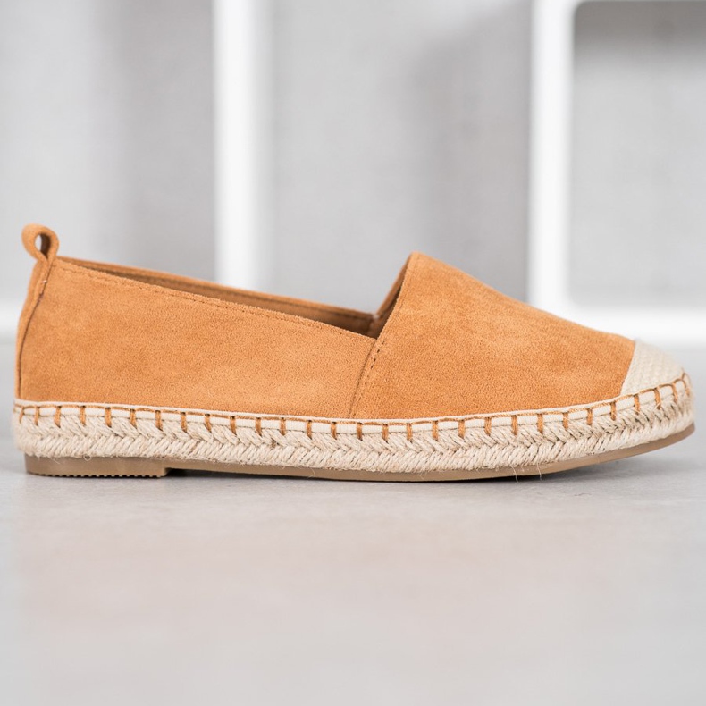Anesia Paris Pohodlné semišové espadrilky hnědý 2