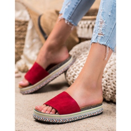 Renda Pantofle Na Platformě červený 1