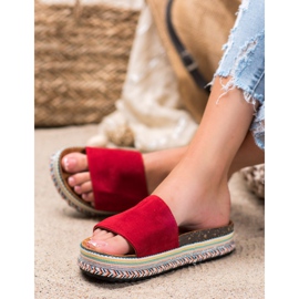 Renda Pantofle Na Platformě červený 2