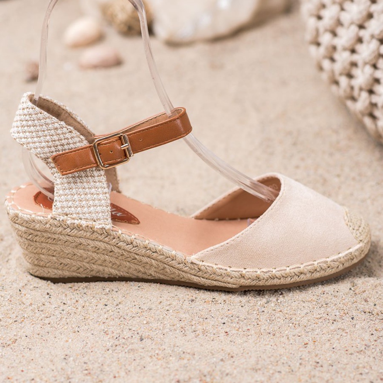 Renda Espadrilky s objevenou patou hnědý 2