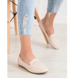 Diamantique Béžové mokasíny s eko kůží béžový 1