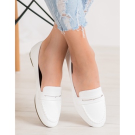 Diamantique Bílé mokasíny s eko kůží bílý 1