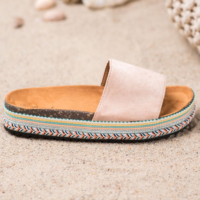 Renda Pantofle Na Platformě hnědý 2