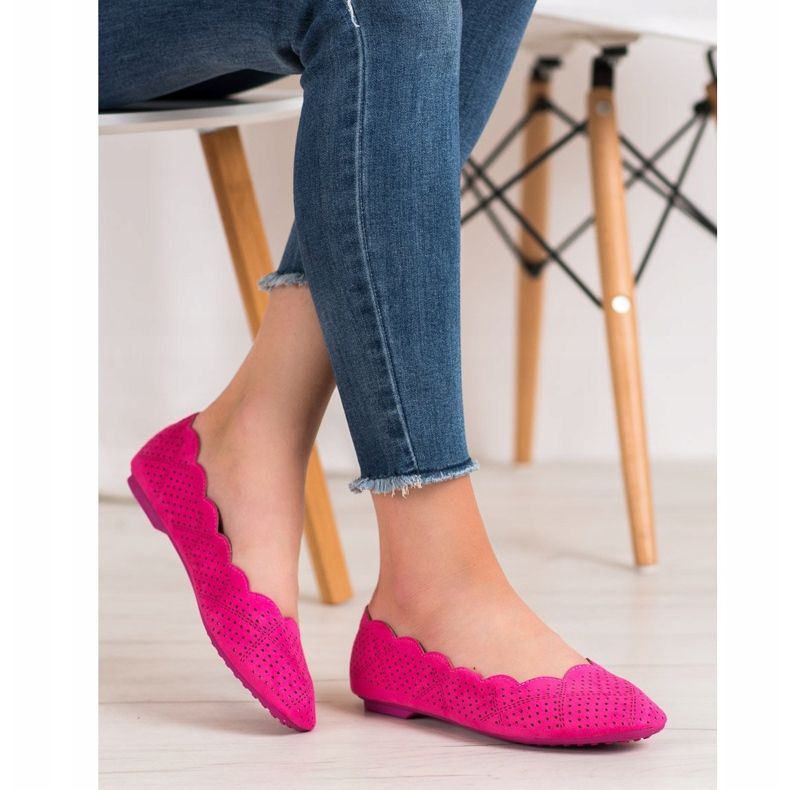 Small Swan Prolamované baleríny růžový 1