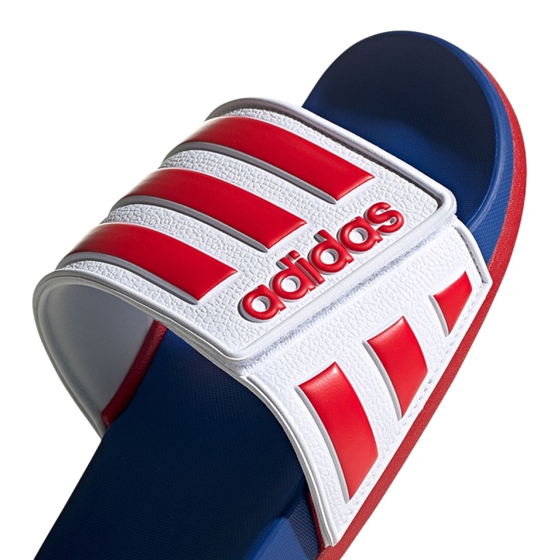 Pantofle Adidas Adilette Comfort Adj M EG1346 bílý červené modrý 3