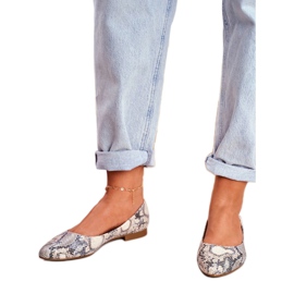 Balerínky zvířecího vzoru Sergio Leone BL611 hnědý šedá 2