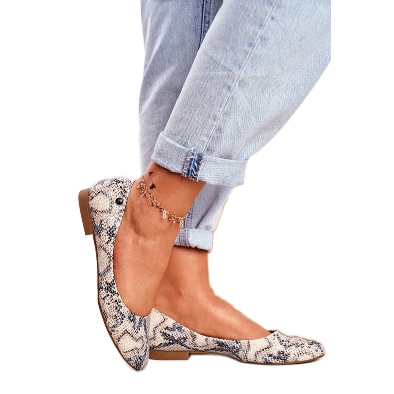 Balerínky zvířecího vzoru Sergio Leone BL611 hnědý šedá 1