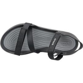 Sandály Crocs Swiftwater Webbing W 204804-001 černý šedá 2