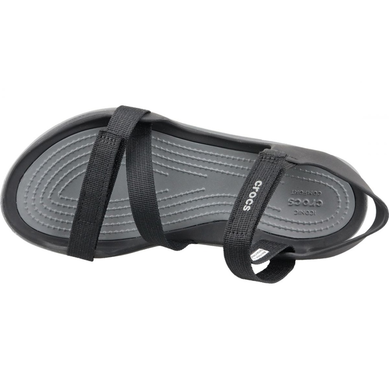 Sandály Crocs Swiftwater Webbing W 204804-001 černá šedá 2