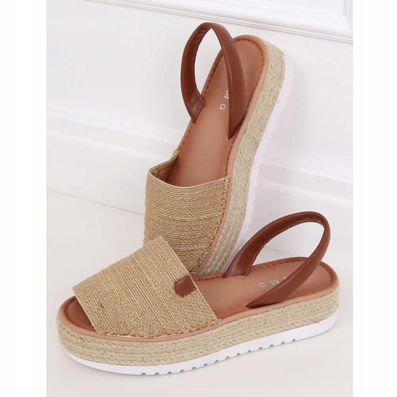 Zlaté espadrilky sandály WH935 Gold zlatý 1 Zlaté espadrilky sandály WH935 Gold zlatý 1
