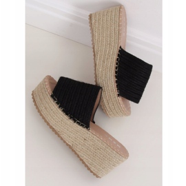 Černé espadrilky na klínku LL909 Black černý 1