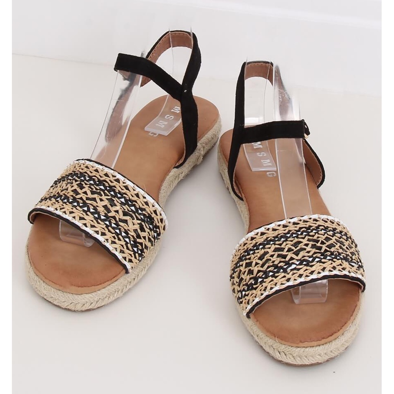 Černé dámské espadrilové sandály WH933 Black černá 1