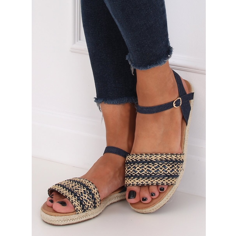 Dámské sandály espadrilky navy blue WH933 Denim Blue námořnická modrá 2