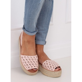 Sandály, espadrilky, růžová prolamovaná WH931 Pink růžový 1 Sandály, espadrilky, růžová prolamovaná WH931 Pink růžový 1