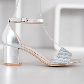 Nio Nio Stylové sandály na baru šedá 2