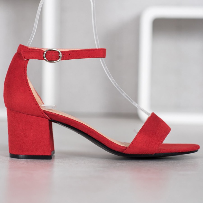 Diamantique Neformální sandály na baru červené 2