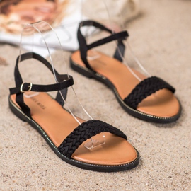 Laura Mode Neformální černé sandály černý 2