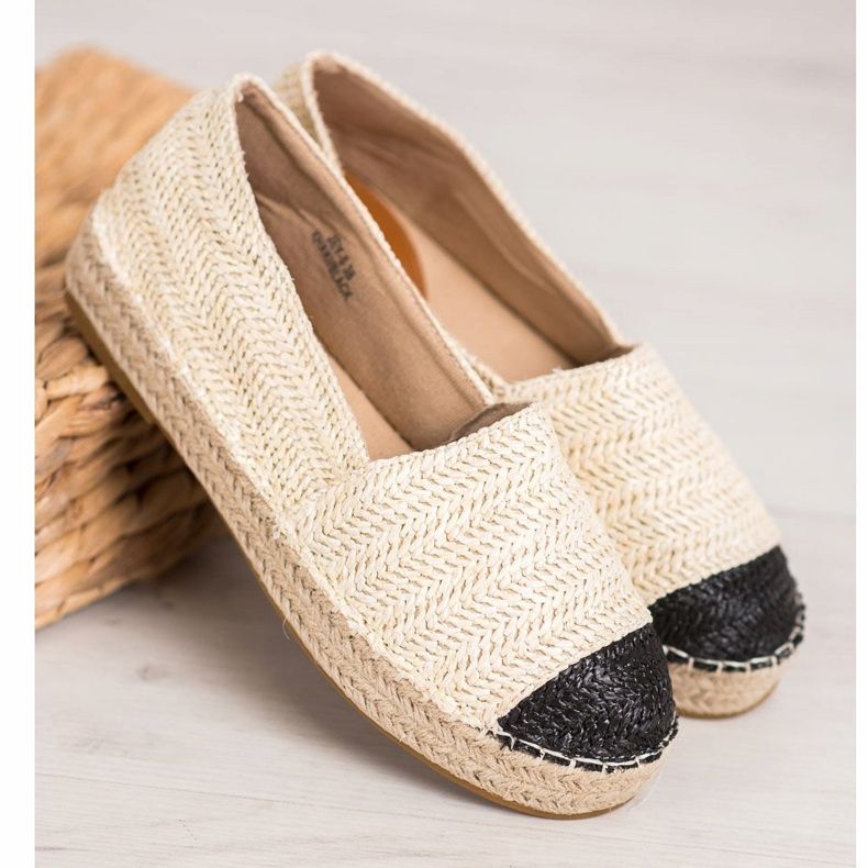 SHELOVET Módní espadrilky na platformě béžový 2 SHELOVET Módní espadrilky na platformě béžový 2