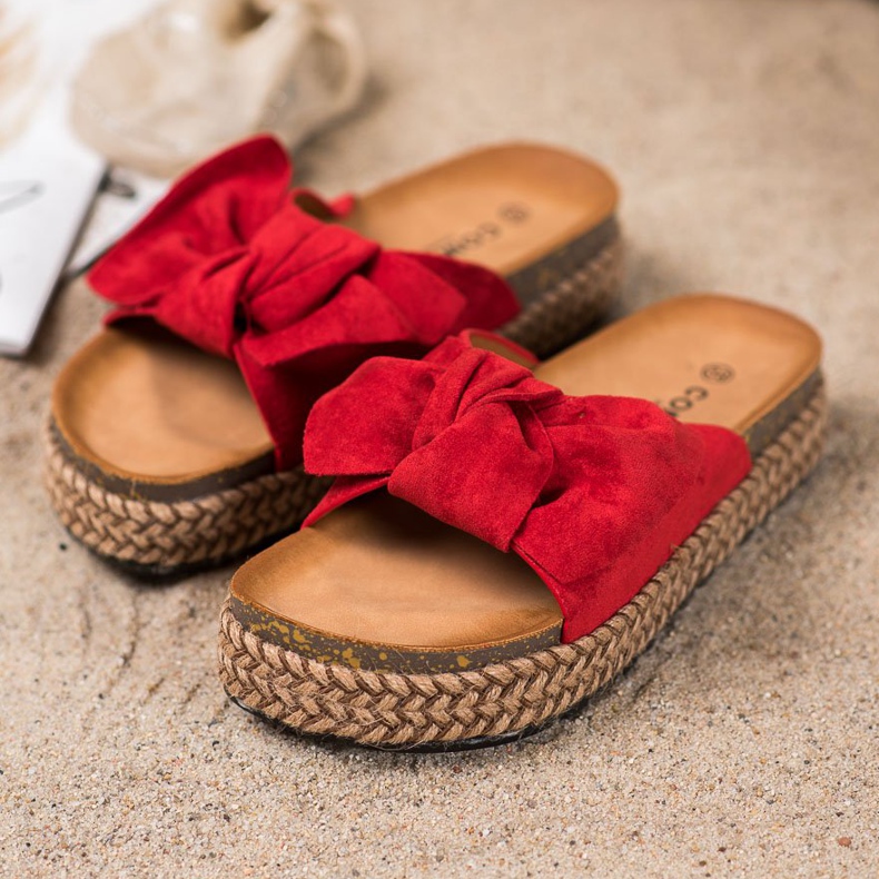 Comer Pantofle Na Vysoké Platformě červené 1 Comer Pantofle Na Vysoké Platformě červené 1