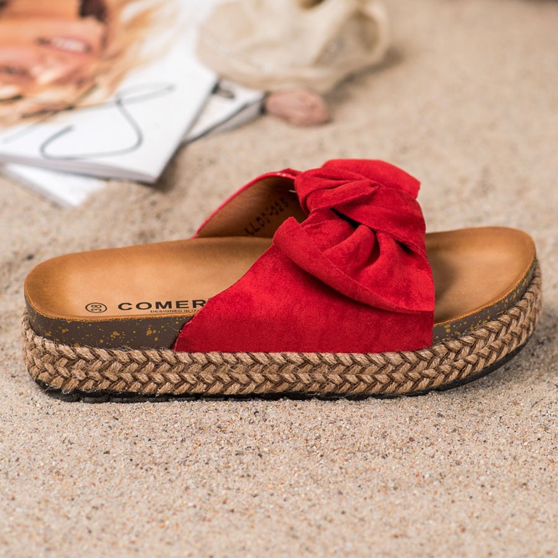 Comer Pantofle Na Vysoké Platformě červené 2 Comer Pantofle Na Vysoké Platformě červené 2