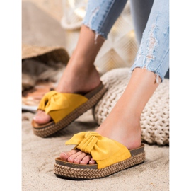 Comer Pantofle Na Vysoké Platformě žluť 1