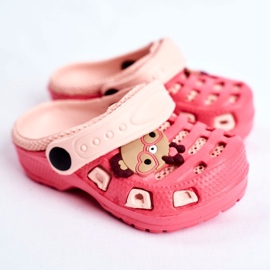 Giolan Dětské pantofle Pěnové Crocs Red Sweet Teddy červený vícebarevný 1
