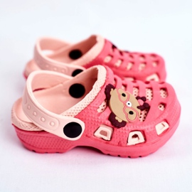 Giolan Dětské pantofle Pěnové Crocs Red Sweet Teddy červený vícebarevný 2