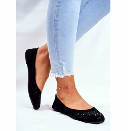 Le Scarpe Dámské černé balerínky se kubickým zirkonem Amantero černá 2