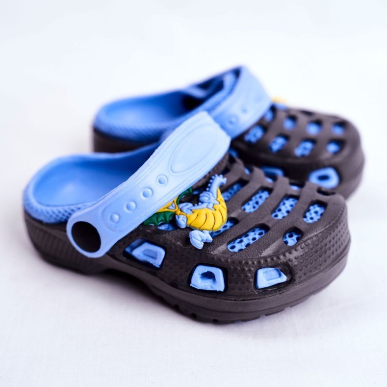 Giolan Dětské pěnové pantofle Kroks Small Dragon námořnická modrá modrý 1