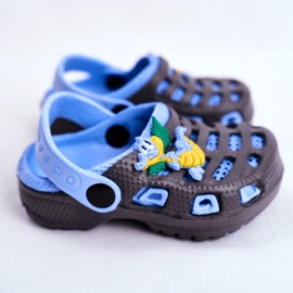 Giolan Dětské pěnové pantofle Kroks Small Dragon námořnická modř modrý 2