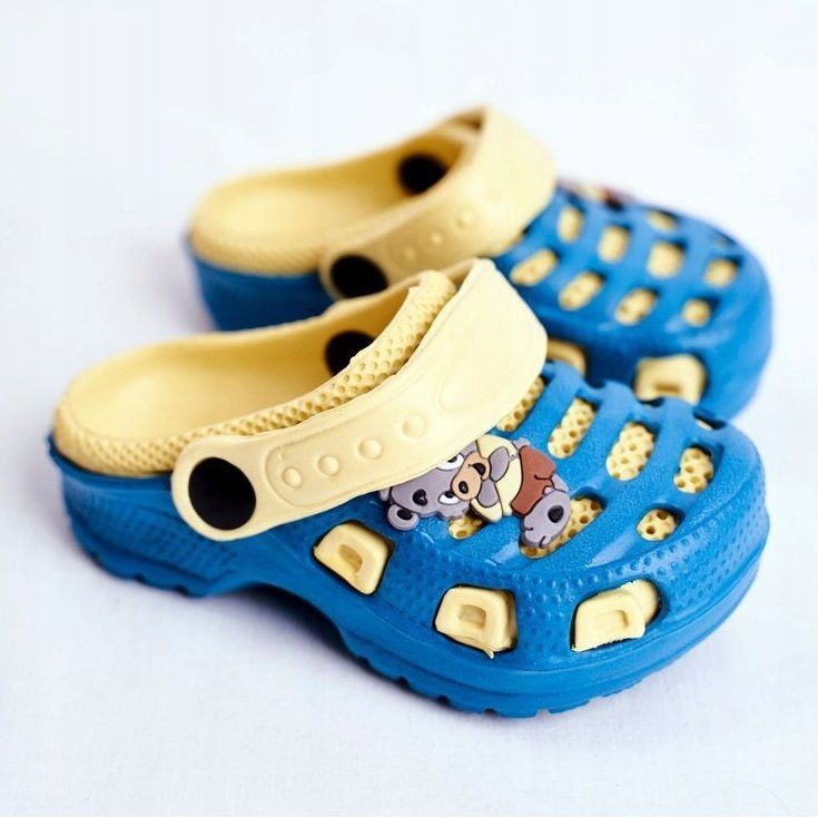 Giolan Dětské pěnové pantofle Kroks Small Koala modrý žlutá 1