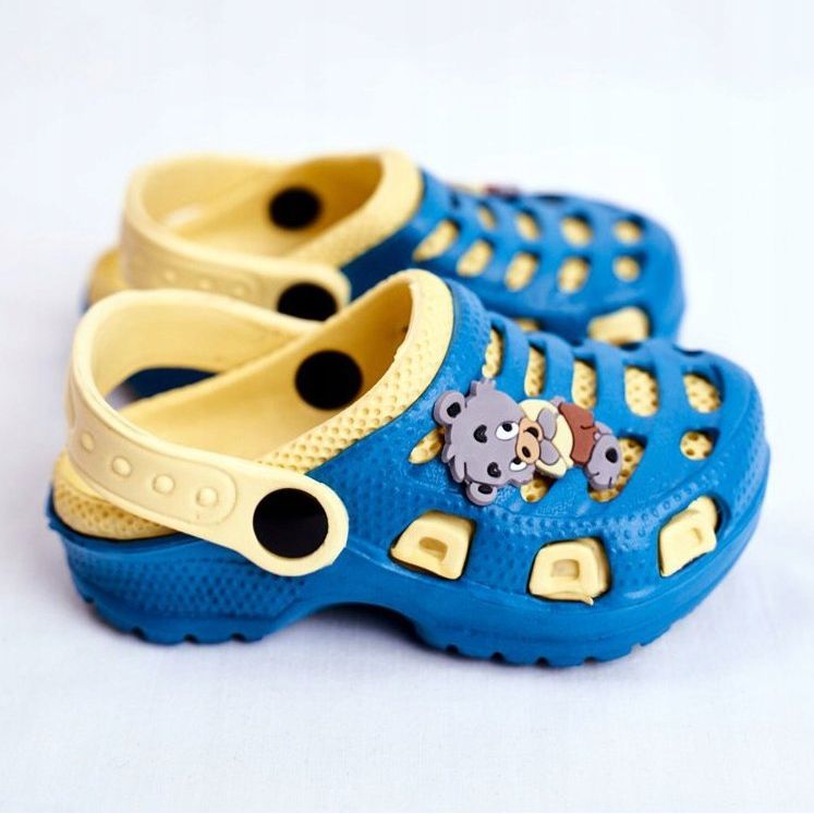 Giolan Dětské pěnové pantofle Kroks Small Koala modrý žlutá 2