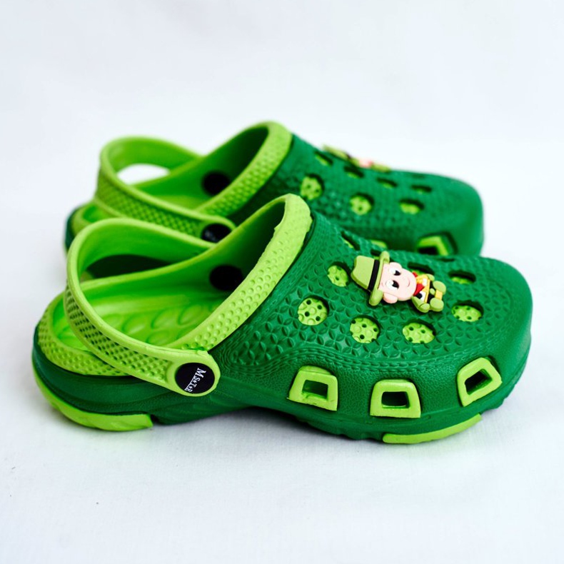 Giolan Dětské pantofle Pěnové Crocs Zelený kovboj 2