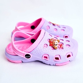 Giolan Dětské pantofle Pěnové Crocs Violet Girl fialová růžový 2