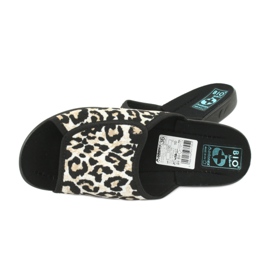 Dámské pantofle Adanex 13795 panther béžový černý 4