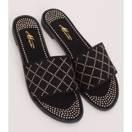 Černé dámské černé pantofle Q-85 Black černá 1