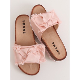 Růžové dámské růžové pantofle WS9023 Pink růžový 1