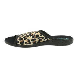 Dámské pantofle Leopard Adanex 13794 béžový hnědý černý 1