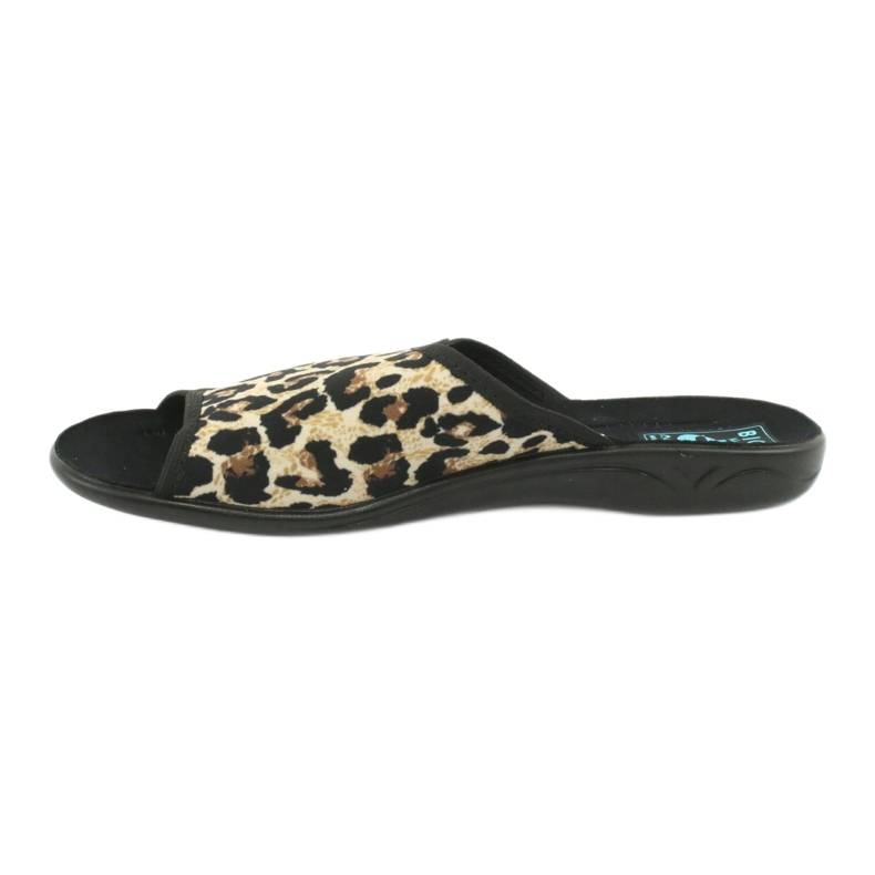 Dámské pantofle Leopard Adanex 13794 béžový hnědý černý 1