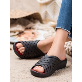 Bona Pohodlné lehké pantofle černý 1