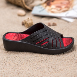 Bona Pohodlné lehké pantofle černý 2