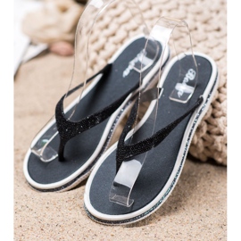 Bona Žabky se třpytkami černý 2