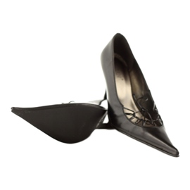 Kožené lodičky Sagan 868 černé černý 4