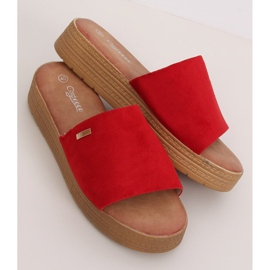Červená Dámské červené pantofle G-576 Red 1
