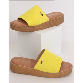 Žluté dámské žluté pantofle G-576 Yellow žluť 1